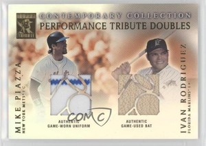 2003 Topps Tribute - Contemporary Edition Mike Piazza Ivan Rodriguez #PTD-PR HOF
