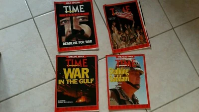 1991 lot 4  magazine-TIME INTERNATIONAL-special war in the gulf-saddam HUSSEIN! - Image 1 of 4