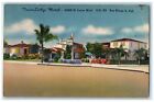 C1940's Trava Lodge Motel & Restaurant Cottages San Diego California Ca Postcard