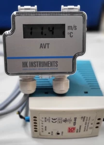 AVT-D-R Air Velocity Transmitter with display, with DIN rail power supply - Picture 1 of 4