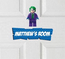 Personalised Joker Vinyl Door Sign Avengers Thor Superhero Spiderman