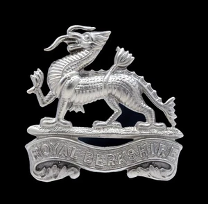Insignia de gorra del regimiento Royal Berkshire plateada con sello - Imagen 1 de 1