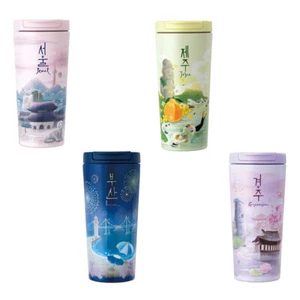 Bicchiere Starbucks Korean City Tour 355 ml Seoul Jeju Gyeongju Busan ufficiale - Foto 1 di 13
