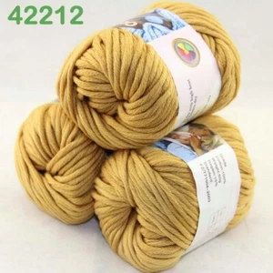 Sale 3SkeinsX50gr Soft Worsted Cotton Chunky Super Bulky Hand Knitting Yarn 12 - Picture 1 of 11