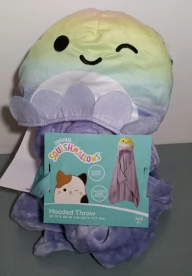 Squishmallow Purple Octopus Hooded Throw, 30"x50", Hand Pockets, Super Soft, NEW - Image 1 of 3