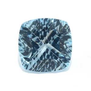 SKY BLUE TOPAZ 14 MM CUSHION FANCY CONCAVE CUT ALL NATURAL F-5046 - Picture 1 of 1
