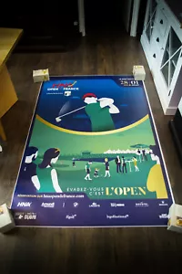 GOLF OPEN DE FRANCE ROLEX 2018 French Bus Shelter Art Vintage Original Poster - Picture 1 of 7