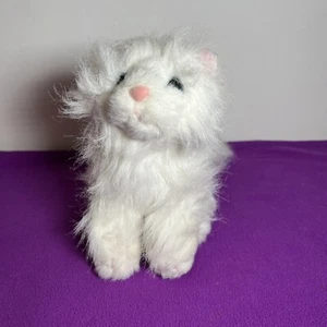 Ganz Webkinz Persian White Cat Kitty 8" Plush Stuffed Animal Blue Eyes No Code - Picture 1 of 5