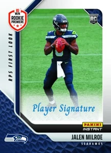 2025 Panini Instant NFL Jalen Milroe Rookie Premiere Signature RPS Auto SSP /99 - Picture 1 of 1