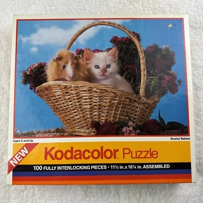 Kodacolor - Bushel Babies - Rose Art - 1991 - Rompecabezas de 100 piezas sellado de fábrica Foto 1 de 2