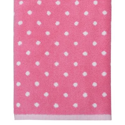 NWT Pottery Barn Teen Dottie Jacquard Towel Washcloth OS Pink White Cotton  - Image 1 of 4