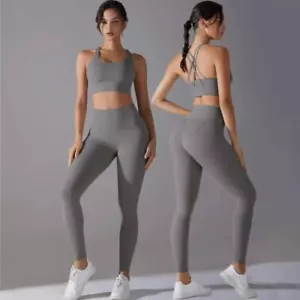 Neu Yoga Anzug für Frauen sexy BH Leggings Set Hüftlifting Sport Fitness BHs - Bild 1 von 69