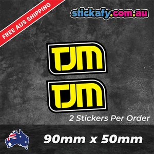 2x Calcomanías TJM Divertidas Parachoques Ventana Coche Portátil 4x4 JDM Aussie ARB Lindas - Imagen 1 de 3