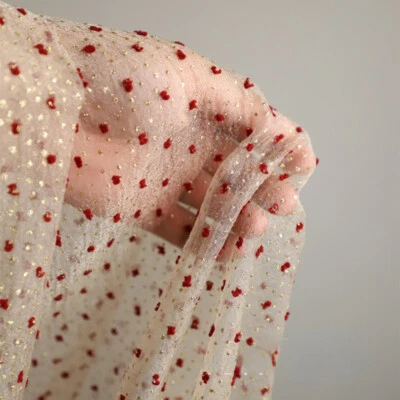 Vestido de novia champán organza tela tul malla bronceado red terciopelo punto hágalo usted mismo Foto 1 de 4