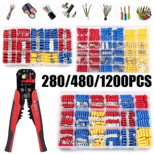 280/480/720/1200PCS Assorted Wire Crimp Terminals Electrical Wire Connectors Kit - Picture 1 of 21