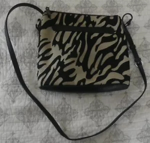 Dana Buchman Zebra Print Purse 11" Wide x 10" High. With Matching Wallet - Picture 1 of 11