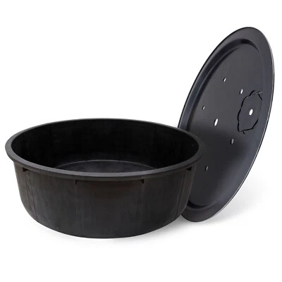 CLGarden XXL SET 250 Liter Springbrunnenbecken + GFK Deckel Ø 120cm Wasserbecken - Bild 1 von 4