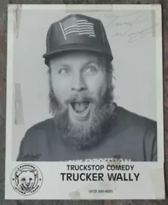 Trucker Wally Truckstop Comedy Poster 10" X 8" Signed - Picture 1 of 1