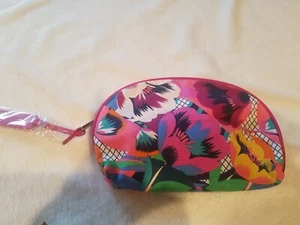 Estee Lauder Kosmetiktasche rosa klein Blumen Make Up Floral Reißverschluss - Bild 1 von 8