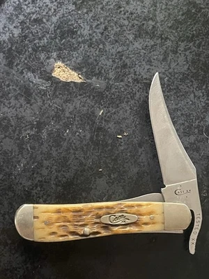 Cuchillo Plegable Case Russlock 61953L Acero Inoxidable, Mango Hueso Ámbar Foto 1 de 4