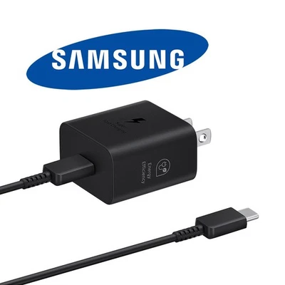 Original Samsung T2510 25W USB-C Super Fast Charger & Cable for Galaxy S25 S24 - Image 1 of 3