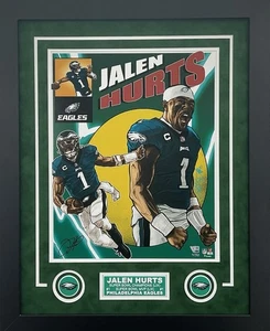 Jalen Hurts Signed Autographed Eagles 16x20 Photo Custom Framed Fanatics COA - Picture 1 of 1