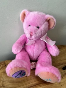 Russ Berrie Libra Zodiac Teddy Bear Pink Plush 8” Vintage 1990’s - Picture 1 of 7