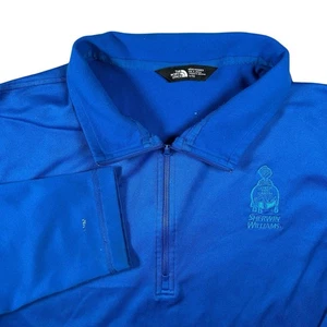 Sudadera con cremallera 1/4 The North Face para hombre XL azul logotipo de empleado de Sherwin-Williams - Imagen 1 de 17