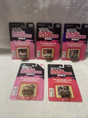 Lote De 5 Racing Champions Nascar Escala 1:144 Die Cast Stock Car Edición 1997 Foto 1 de 4