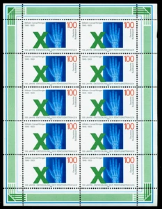 1995 Wilhelm  Röntgen,physicist,Nobel prize,X-rays radiation,DDR,1784 x10,MNH - Picture 1 of 1