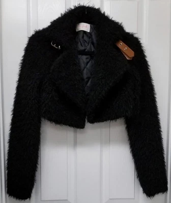 Black Faux Fur Jacket - Image 1 of 4