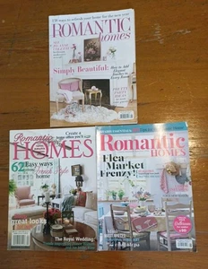 Lot of 3, Romantic Homes Magazine 2011, 2015, 2019 - Imagen 1 de 1