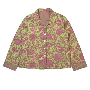Nomadic Traders NTCO Reversible Floral Print Quilted Jacket Pink Green M Medium - Picture 1 of 7