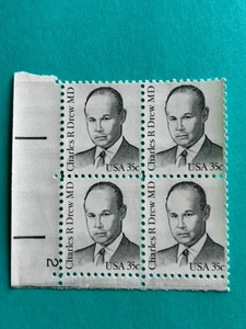 US Stamps SC# 1865 Charles Drew, MD 35c PB MNH 1981 - Picture 1 of 1