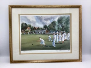 Terry Harrison Print “Match Whites” 100/200 Measures 37.5cm x 29.6cm. - Picture 1 of 7