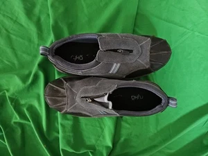 Ryka Waterproof Duck Shoes Suede Zip Front Oxford Blue Black Boots Womens Sz 11 - Picture 1 of 4