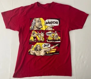 Hulk Hogan Wrestling Whatcha Gonna Do? Hulkamania Red Shirt Men XL - Picture 1 of 4