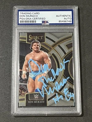 TARJETA AUTOGRAFIADA FIRMADA POR DON MURACO 2024 PANINI SELECT WWE CERTIFICADA PSA/ADN Foto 1 de 2