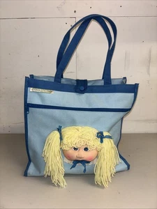 Rare Vintage Cabbage Patch Kids Bag & Purse 1983 Blue Blonde Girl Doll Used - Bild 1 von 16