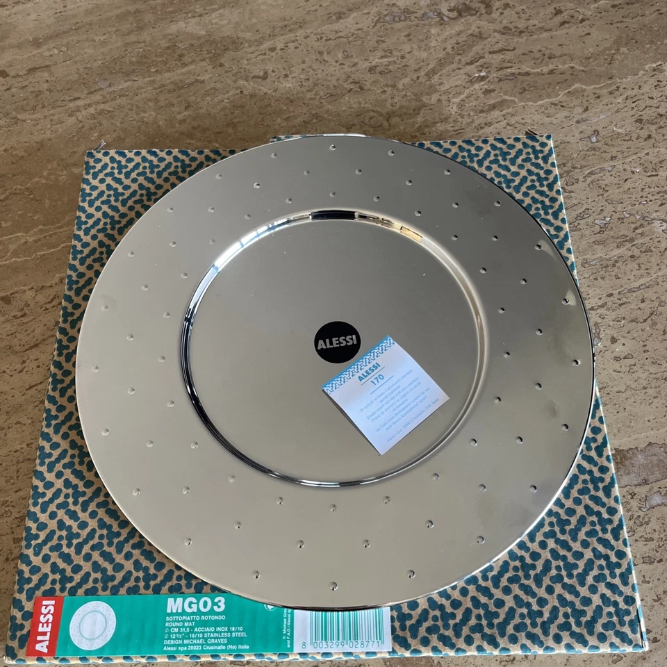 Alessi Round Serving Tray Charger Platter 15.75" diameter - New with Box - Image 1 of 4