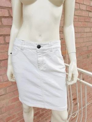 Jean Paul Gaultier Skirt White Pencil Vintage Y2K Denim Cotton Logo SIZE IT 44 M - Image 1 of 4