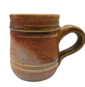 Taza de café esmalte por goteo verde oliva óxido cerámica arte estudio rústico arcilla taza de té - Imagen 1 de 7
