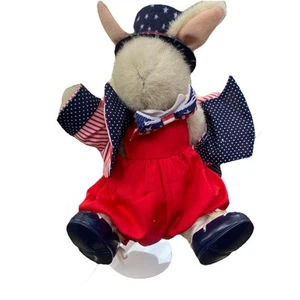 Muffy Vanderbear ~ Hoppy VanderHare Yankee Doodle Bunny 4th July Outfit Stand - Picture 1 of 2