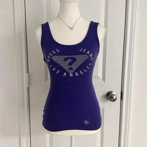 Vintage Guess Jeans Mcbling Damen Größe S sehr tailliert Tank - Bild 1 von 4