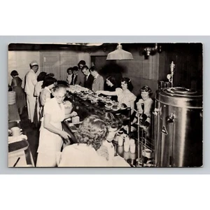Vtg 1950s Philadelphia Bible Institute Cafeteria Postcard B&W written unposted - Picture 1 of 2