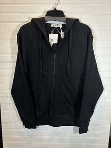 COMME DES GARCONS CDG PLAY BLACK FULL ZIP HOODIE SIZE LARGE NWT - Picture 1 of 10