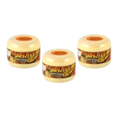 3x MYANMAR THANAKA Original Tanaka  Powder 100% Reduce acne Dark spots 50 g - Image 1 of 4