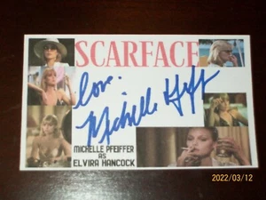 MICHELLE PFEIFFER "SCARFACE" SIGNED AUTOGRAPHED 3X5 INDEX CARD KB#162 - Picture 1 of 3