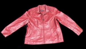 Valarie Stevens Genuine Lamb Red Leather Size L - Picture 1 of 3