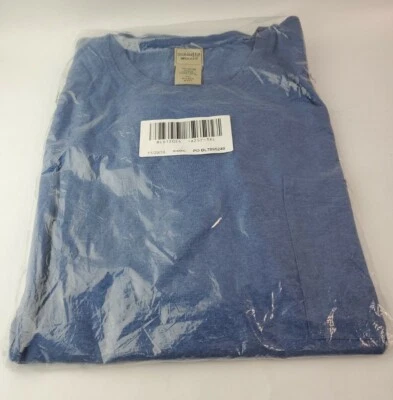 Camiseta azul manga corta Scandia Woods de algodón con botones talla 3XL. Foto 1 de 4